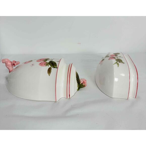 Creative Imports Vintage Pink Floral Wall Fountain Pocket Ceramic - Picture 6 of 15